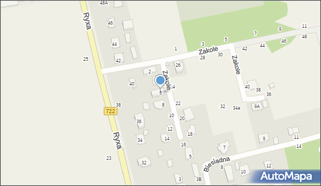 Prażmów, Zakole, 6, mapa Prażmów