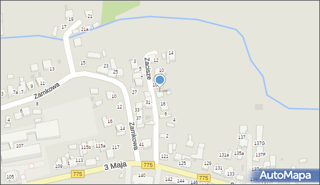 Proszowice, Zacisze, 8, mapa Proszowice