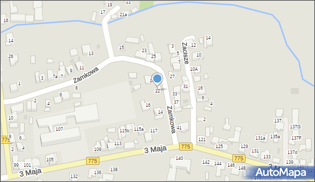 Proszowice, Zamkowa, 12, mapa Proszowice