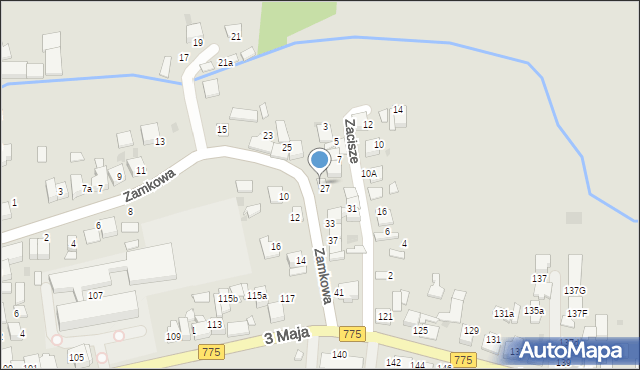 Proszowice, Zamkowa, 29, mapa Proszowice