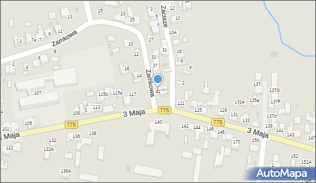 Proszowice, Zamkowa, 41, mapa Proszowice