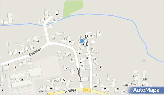 Proszowice, Zamkowa, 47, mapa Proszowice