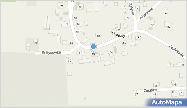 Prusy, Zachodnia, 59, mapa Prusy