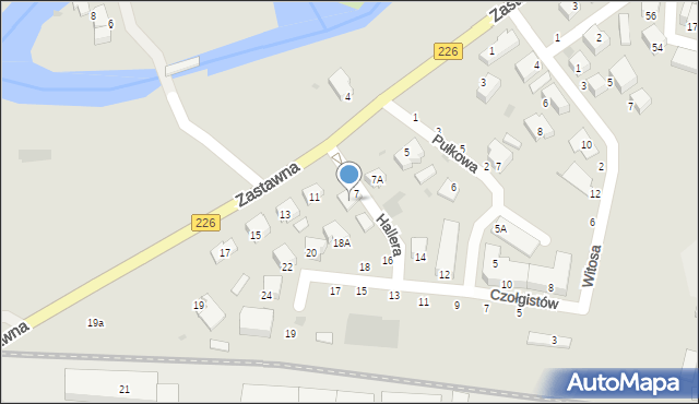 Pruszcz Gdański, Zastawna, 9, mapa Pruszcz Gdański