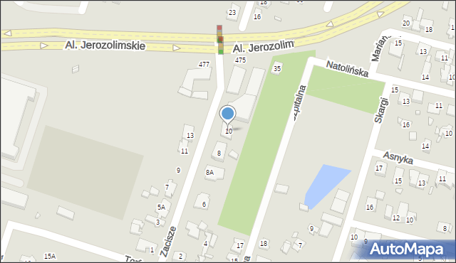 Pruszków, Zacisze, 10, mapa Pruszków