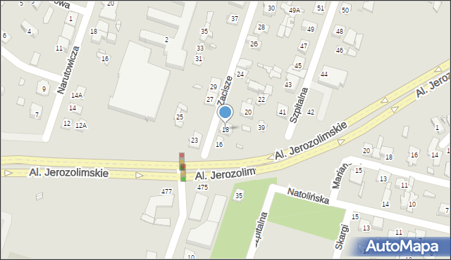 Pruszków, Zacisze, 18, mapa Pruszków