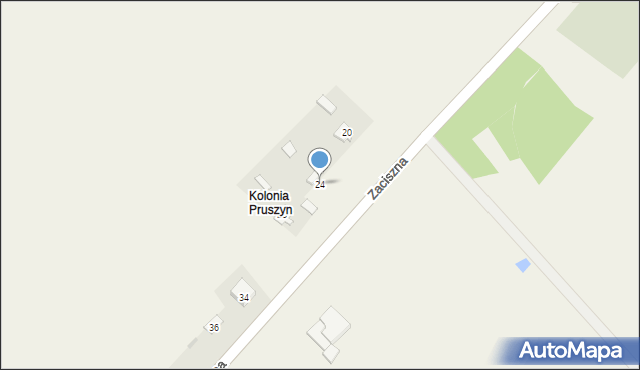 Pruszyn, Zaciszna, 24, mapa Pruszyn