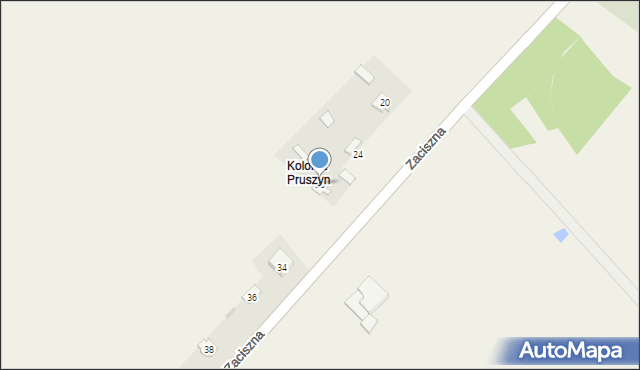 Pruszyn, Zaciszna, 28, mapa Pruszyn