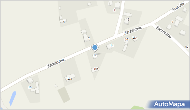 Przeczyce, Zarzeczna, 12, mapa Przeczyce