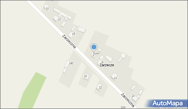 Przeczyce, Zarzeczna, 17, mapa Przeczyce