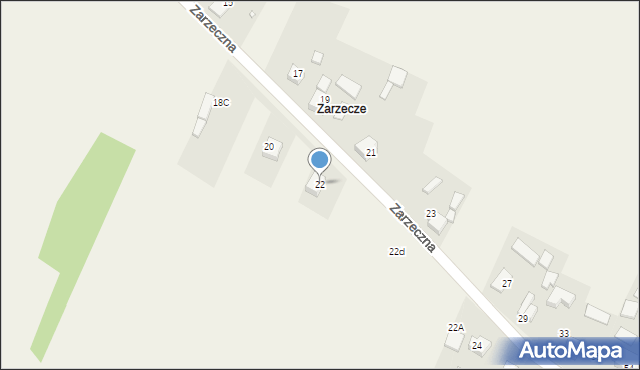 Przeczyce, Zarzeczna, 22, mapa Przeczyce