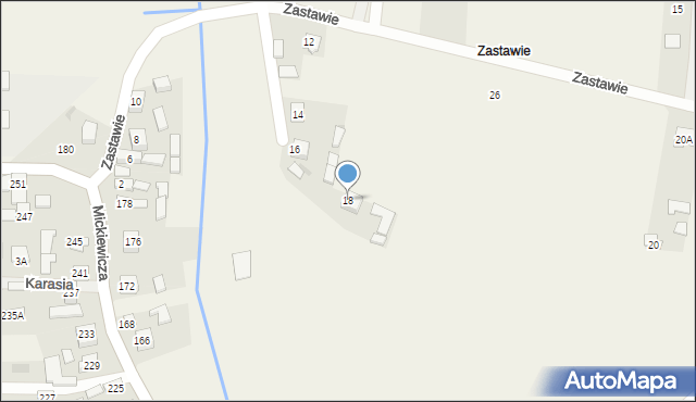 Przędzel, Zastawie, 18, mapa Przędzel