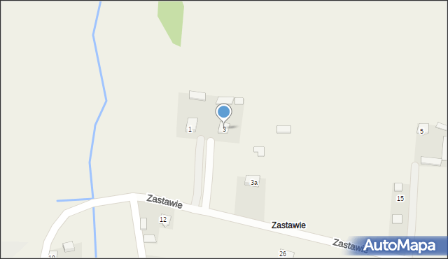 Przędzel, Zastawie, 3, mapa Przędzel