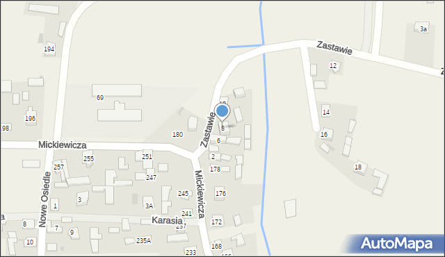 Przędzel, Zastawie, 8, mapa Przędzel