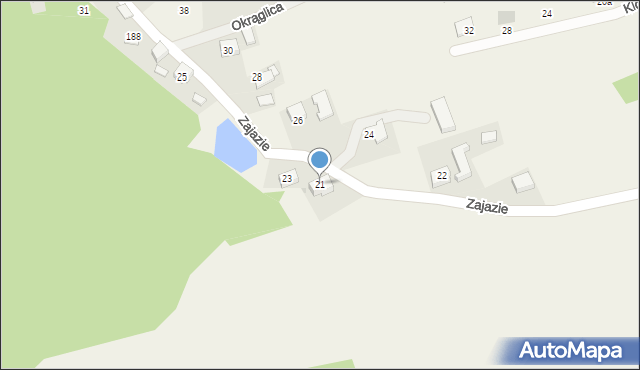 Przeginia Duchowna, Zajazie, 21, mapa Przeginia Duchowna