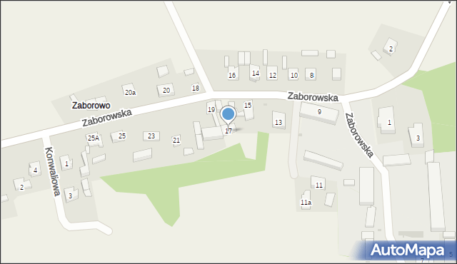 Przemęt, Zaborowska, 17, mapa Przemęt