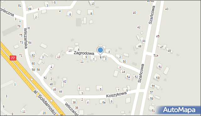 Przemyśl, Zagrodowa, 5, mapa Przemyśla