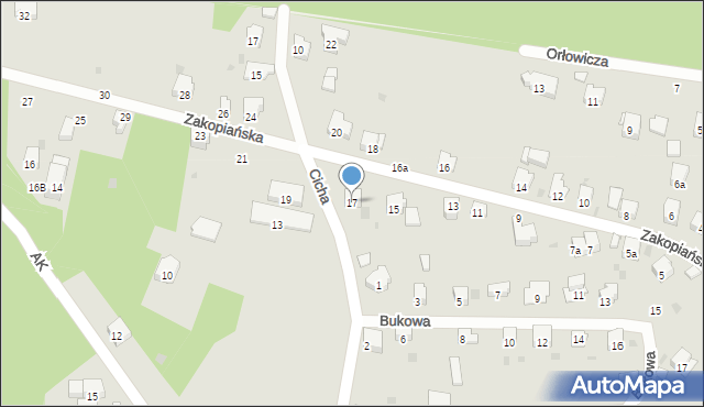 Przemyśl, Zakopiańska, 17, mapa Przemyśla