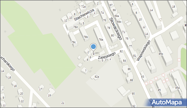 Przemyśl, Zaleskiego Bohdana, 4, mapa Przemyśla