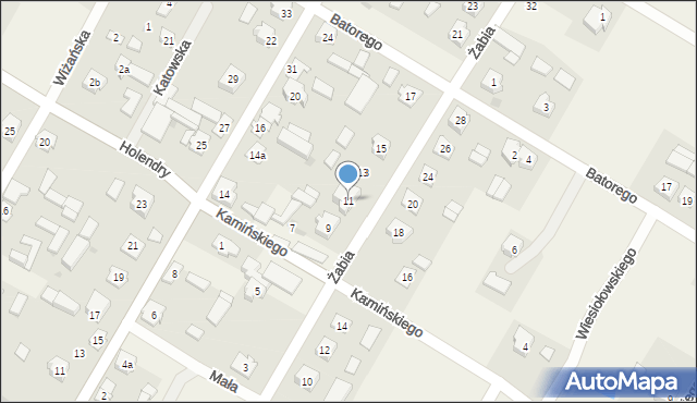 Przerośl, Żabia, 11, mapa Przerośl