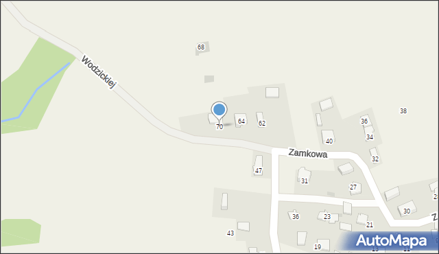 Przybysławice, Zamkowa, 70, mapa Przybysławice