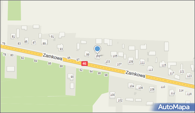 Przymiłowice, Zamkowa, 101, mapa Przymiłowice