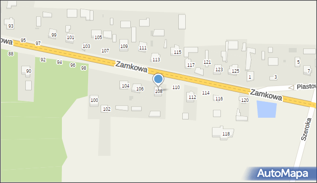 Przymiłowice, Zamkowa, 108, mapa Przymiłowice