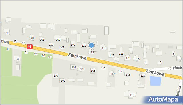 Przymiłowice, Zamkowa, 113, mapa Przymiłowice