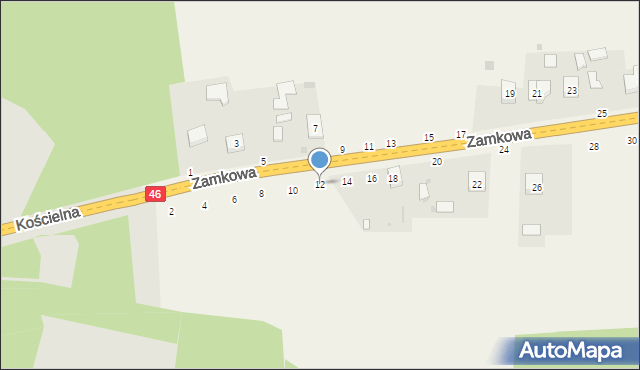 Przymiłowice, Zamkowa, 12, mapa Przymiłowice