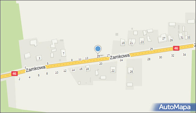 Przymiłowice, Zamkowa, 15, mapa Przymiłowice