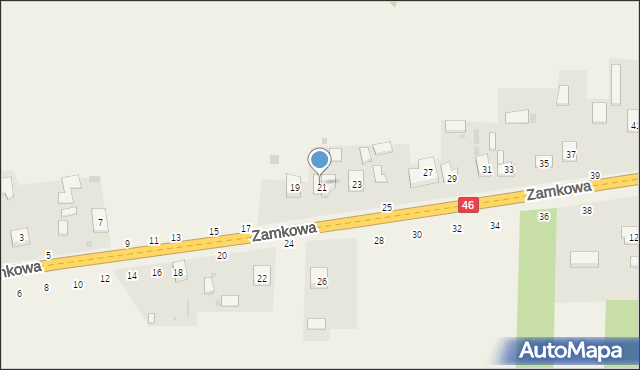 Przymiłowice, Zamkowa, 21a, mapa Przymiłowice