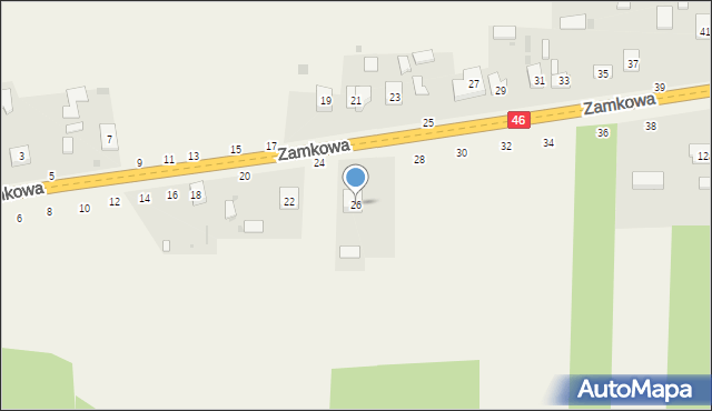 Przymiłowice, Zamkowa, 26, mapa Przymiłowice