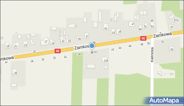 Przymiłowice, Zamkowa, 38, mapa Przymiłowice