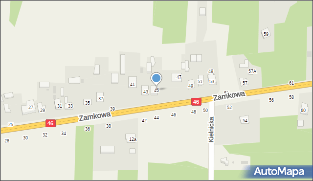 Przymiłowice, Zamkowa, 45, mapa Przymiłowice