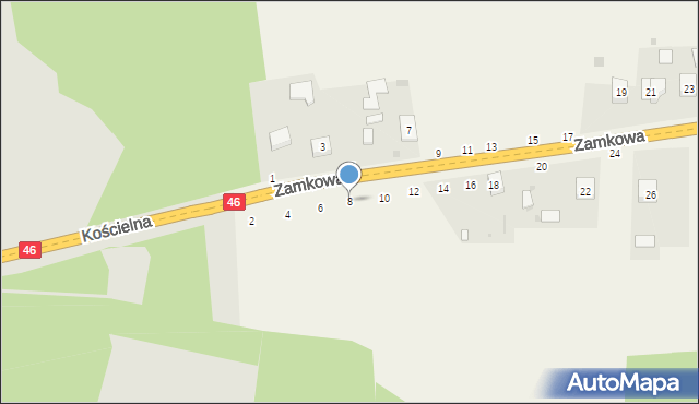 Przymiłowice, Zamkowa, 8, mapa Przymiłowice