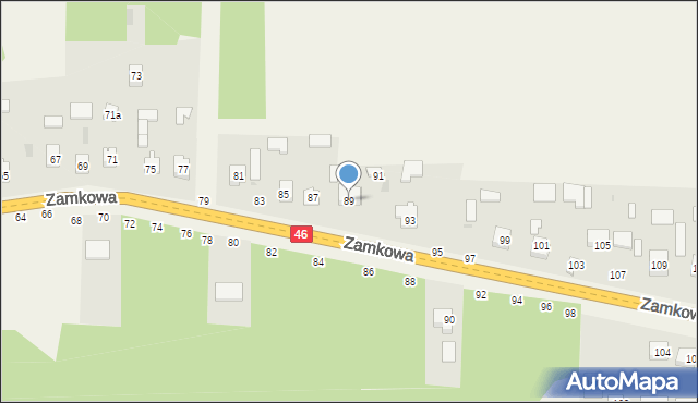 Przymiłowice, Zamkowa, 89, mapa Przymiłowice