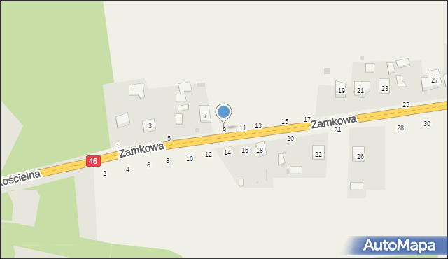 Przymiłowice, Zamkowa, 9, mapa Przymiłowice