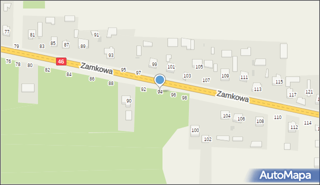 Przymiłowice, Zamkowa, 94, mapa Przymiłowice