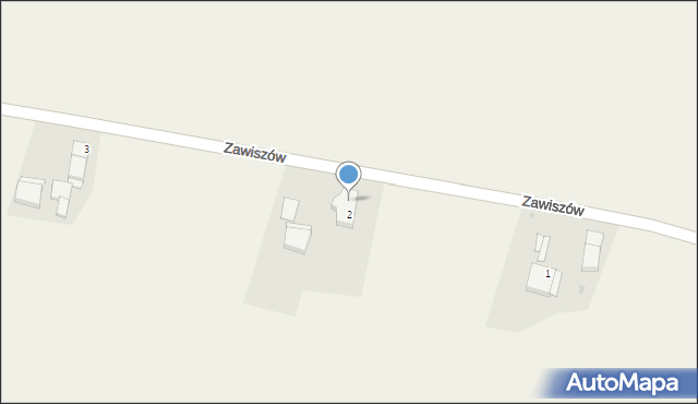 Psary, Zawiszów, 2A, mapa Psary