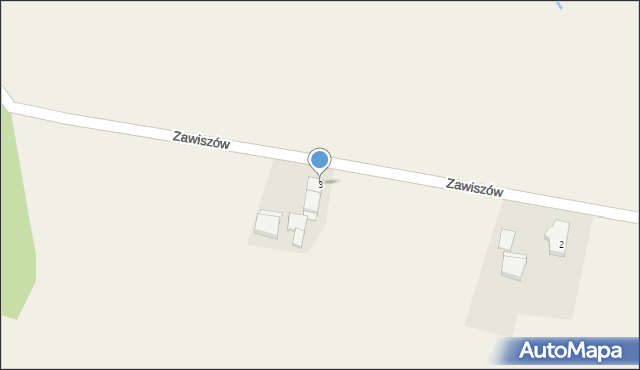 Psary, Zawiszów, 3, mapa Psary