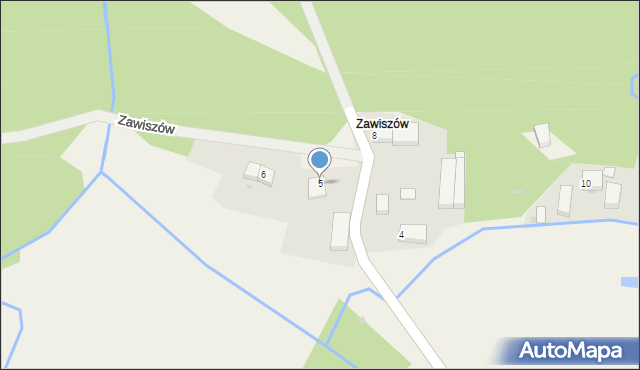 Psary, Zawiszów, 5, mapa Psary