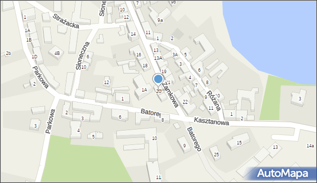 Pszczew, Zamkowa, 20, mapa Pszczew