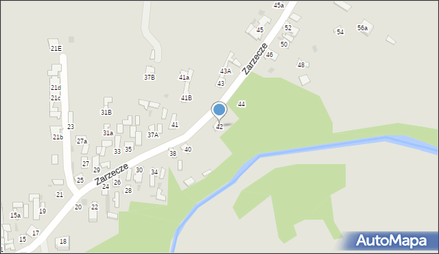 Puławy, Zarzecze, 42, mapa Puław