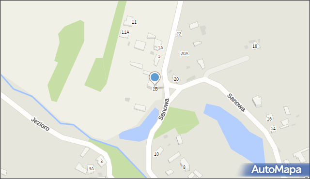 Pysznica, Zasanie, 1B, mapa Pysznica