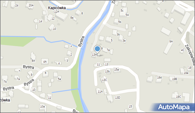 Rabka-Zdrój, Zakopiańska, 13a, mapa Rabka-Zdrój