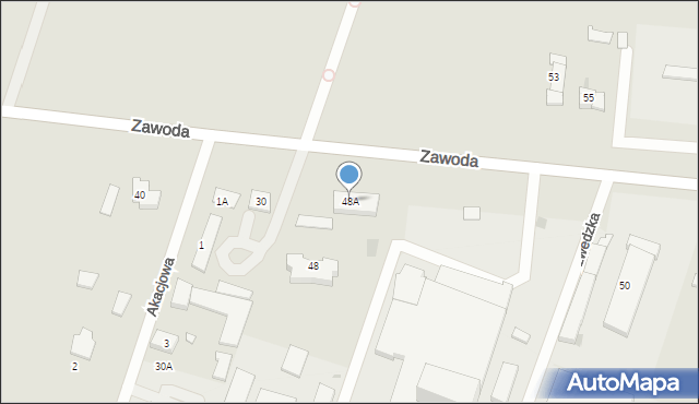 Raciąż, Zawoda, 48A, mapa Raciąż