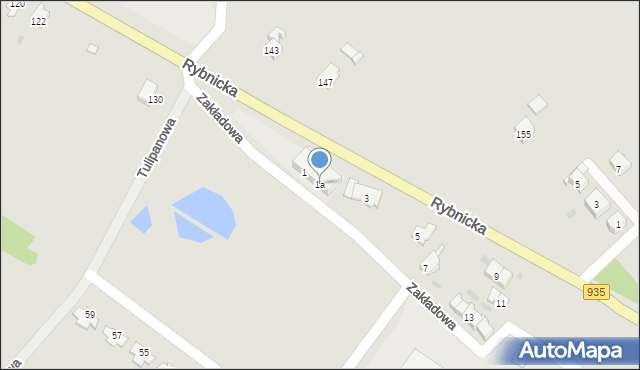 Racibórz, Zakładowa, 1a, mapa Racibórz