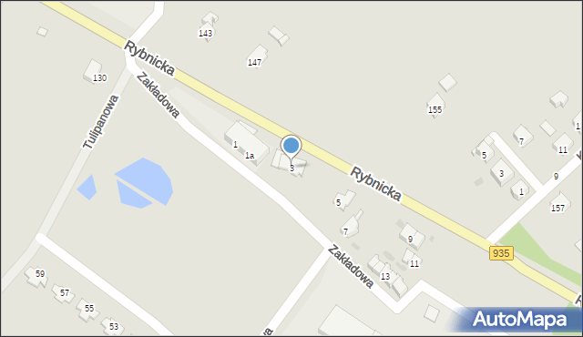 Racibórz, Zakładowa, 3, mapa Racibórz