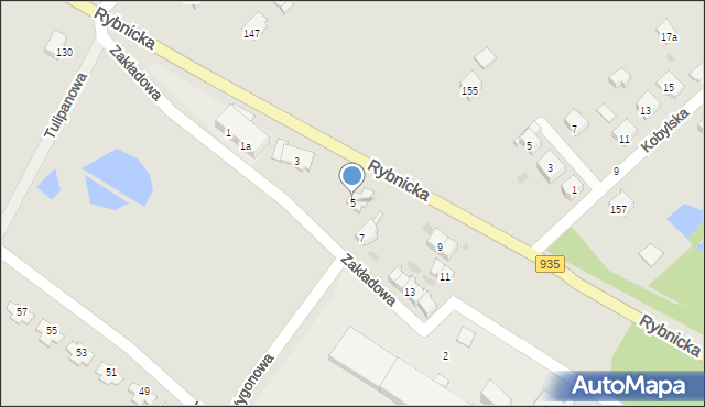 Racibórz, Zakładowa, 5, mapa Racibórz