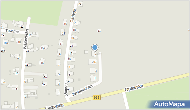 Racibórz, Zakopiańska, 7, mapa Racibórz